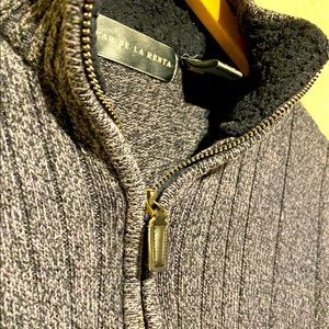 Men’s Oscar De La Renta Quarterzip BlueGray Size L